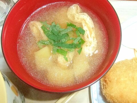 おじゃが&あぶらげのお味噌汁